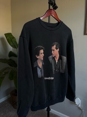 GoodFellas Black Graphic Crewneck Sweatshirt - Men's
